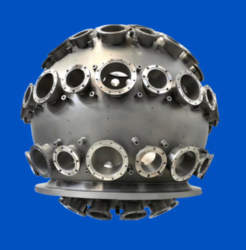 Large-scale ultra-high vacuum cylindrical chamber